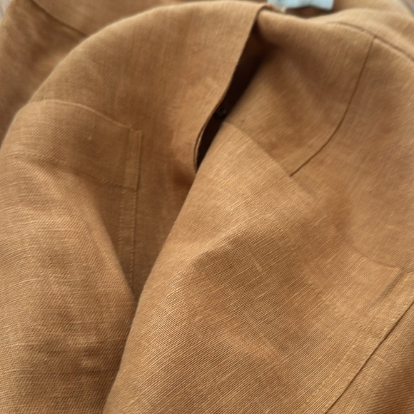 Nicholas Masala 100% linen midi skirt in saffron spring summer - Picture 8 of 8